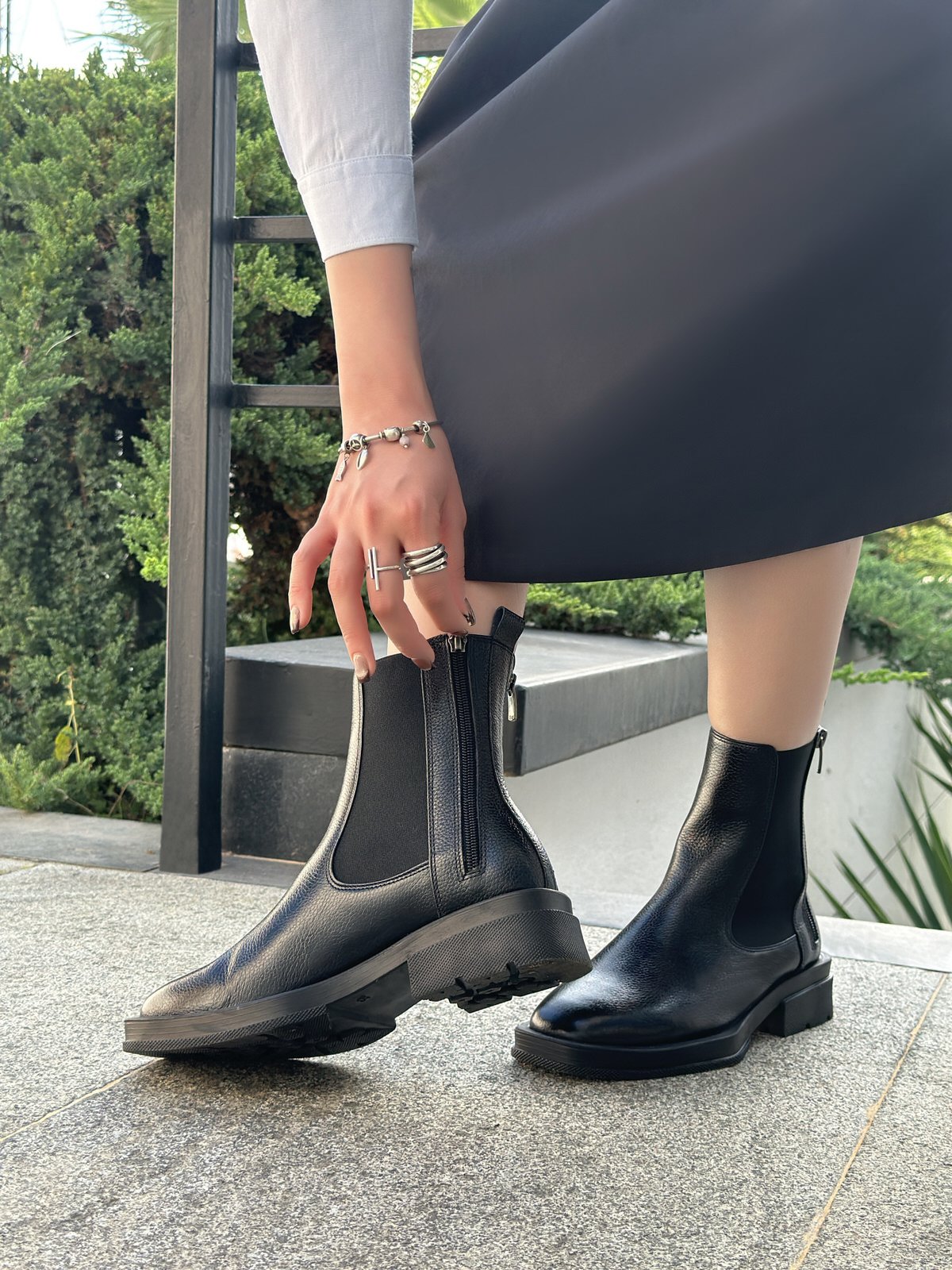 نیم بوت زنانه چرم گاوی.1008