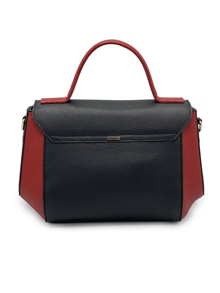کیف زنانه چرم گاوی950 , مشکی-قرمز