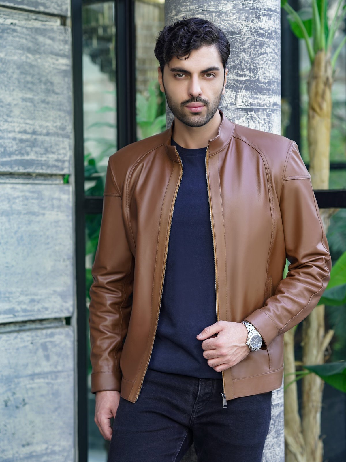 کاپشن مردانه چرم.T2040