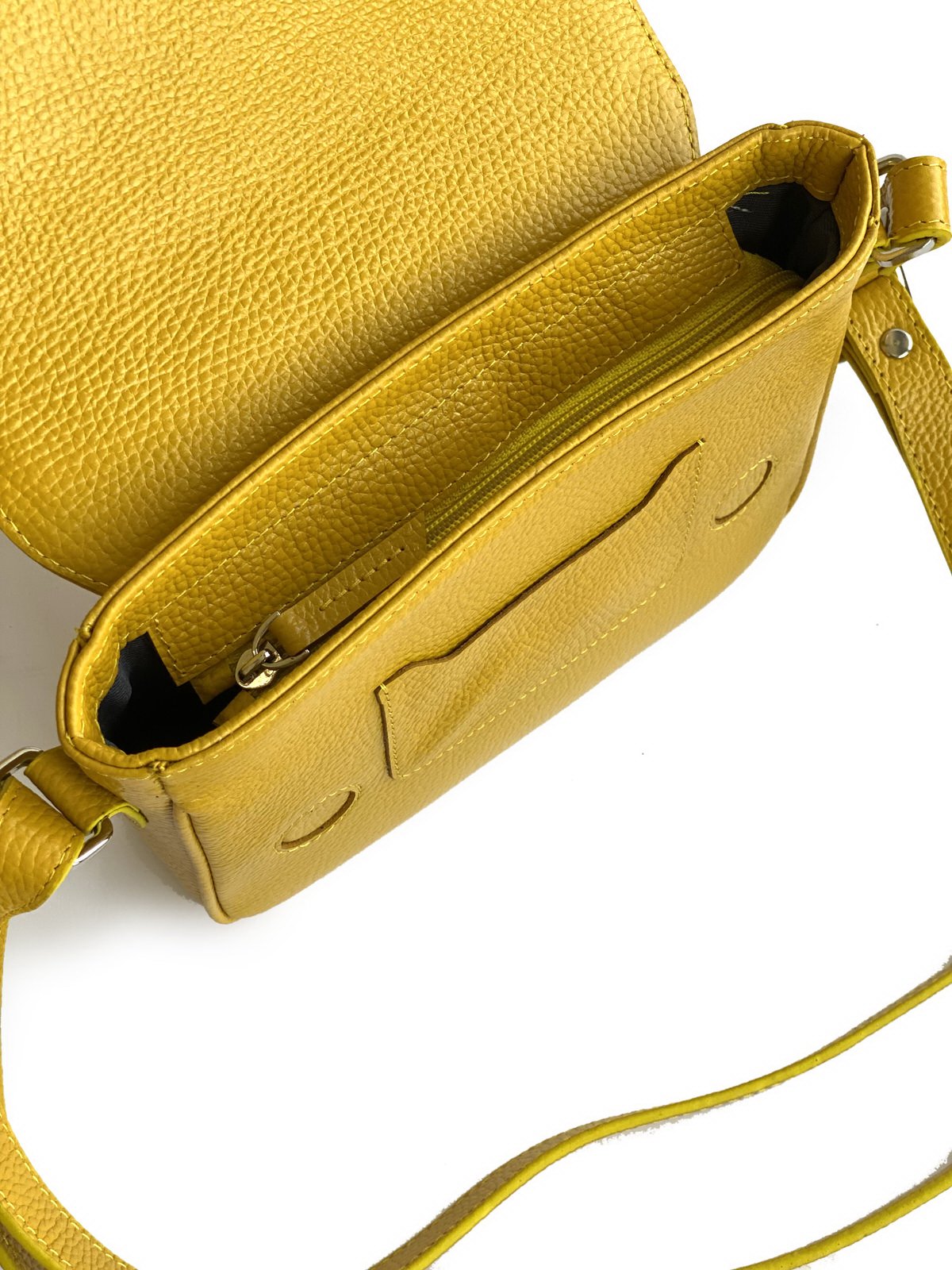 کیف زنانه چرم گاوی900 , زرد فلوتر
