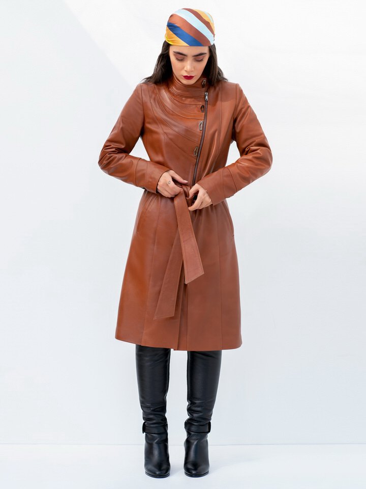 پالتو زنانه چرم گوسفندیT690