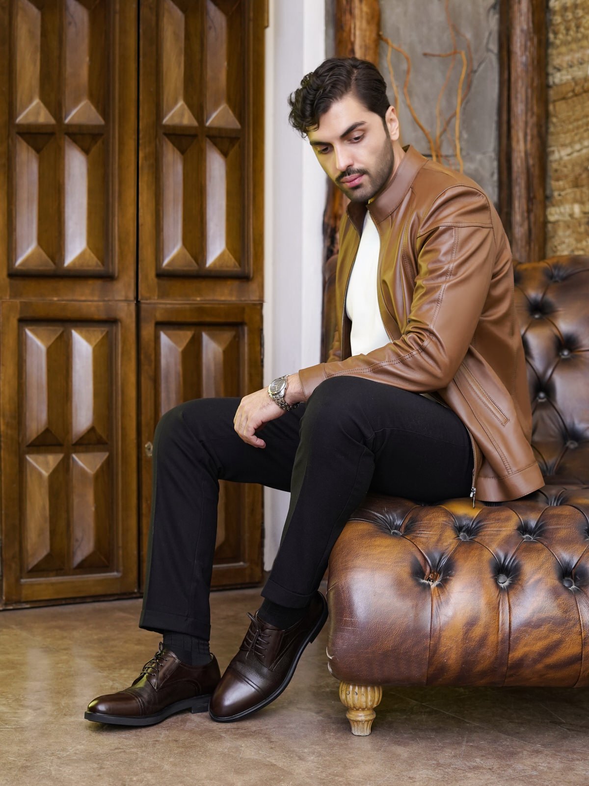 کفش مردانه چرم گاوی.2002