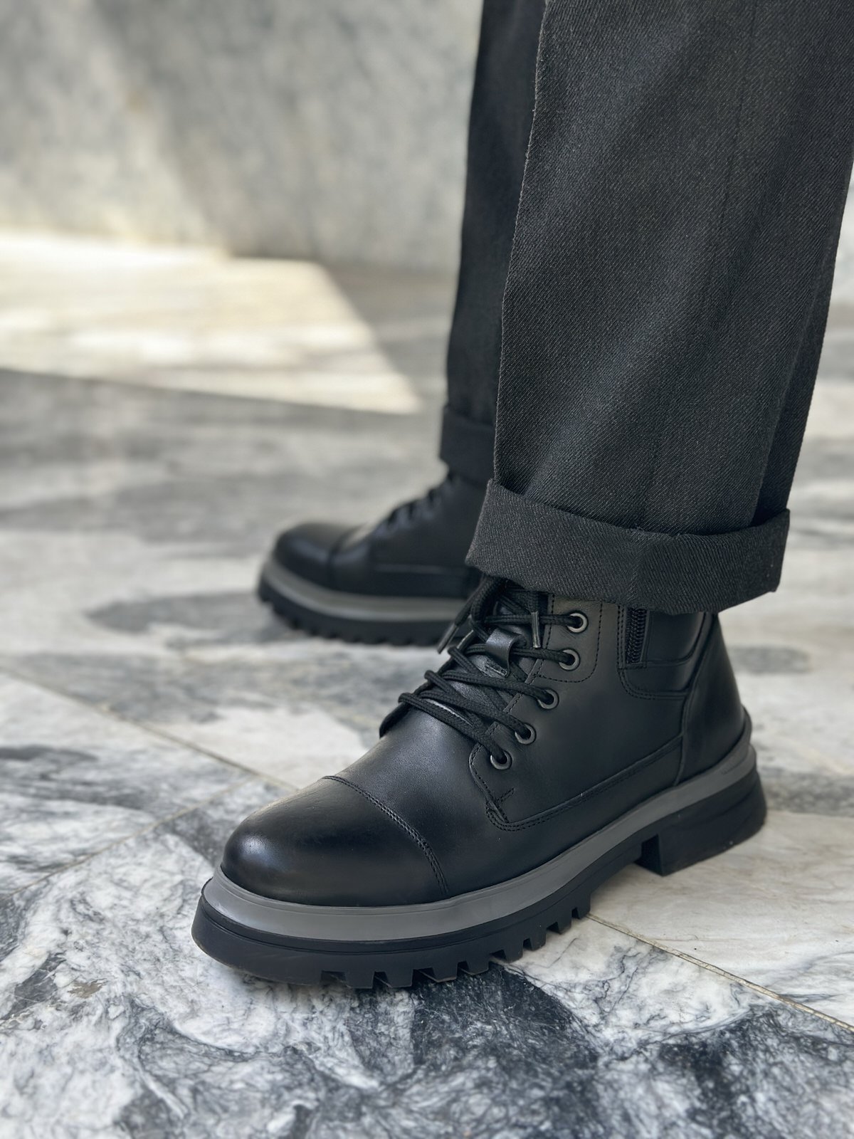 بوت مردانه چرم گاوی.846