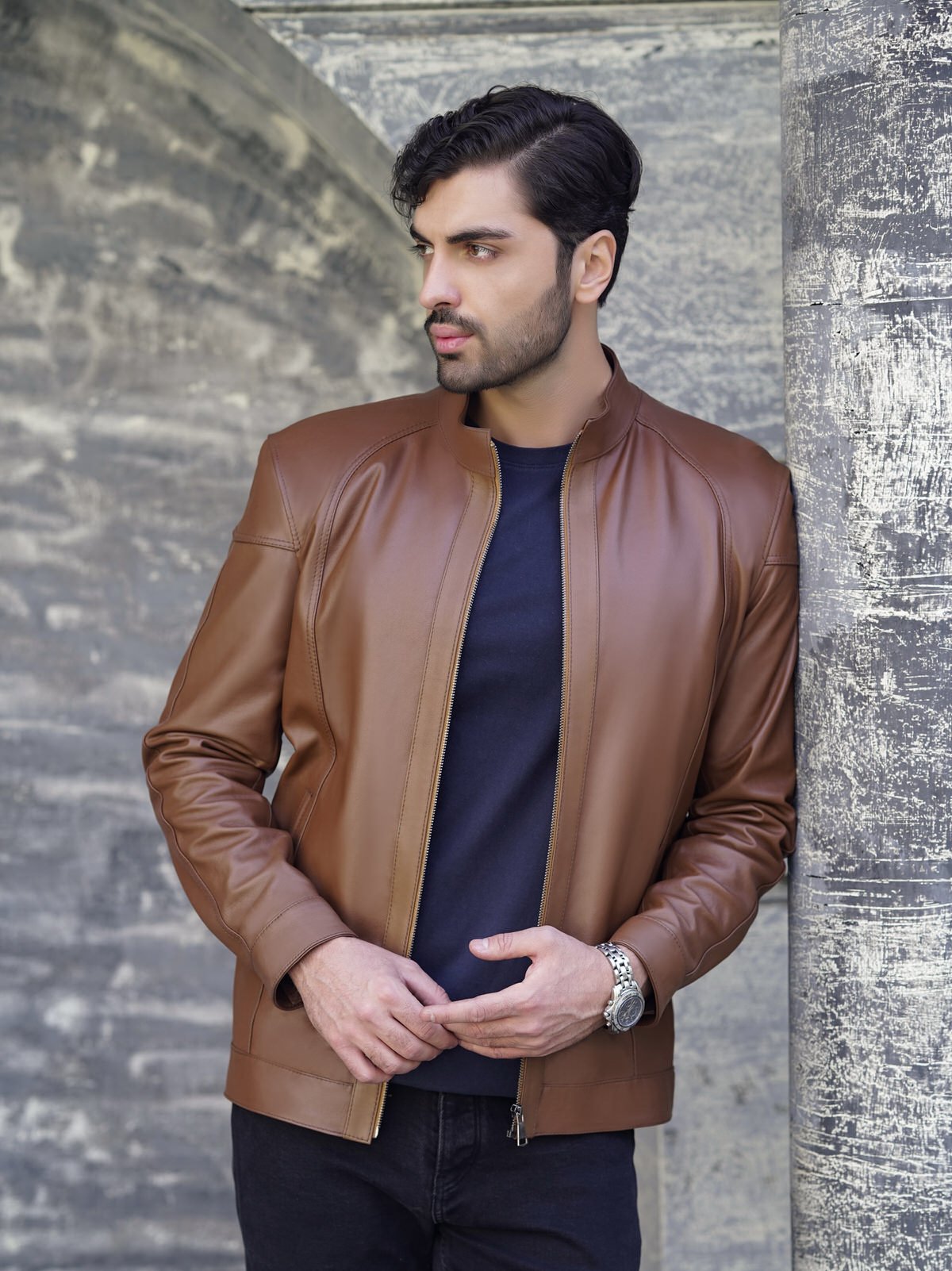 کاپشن مردانه چرم.T2040