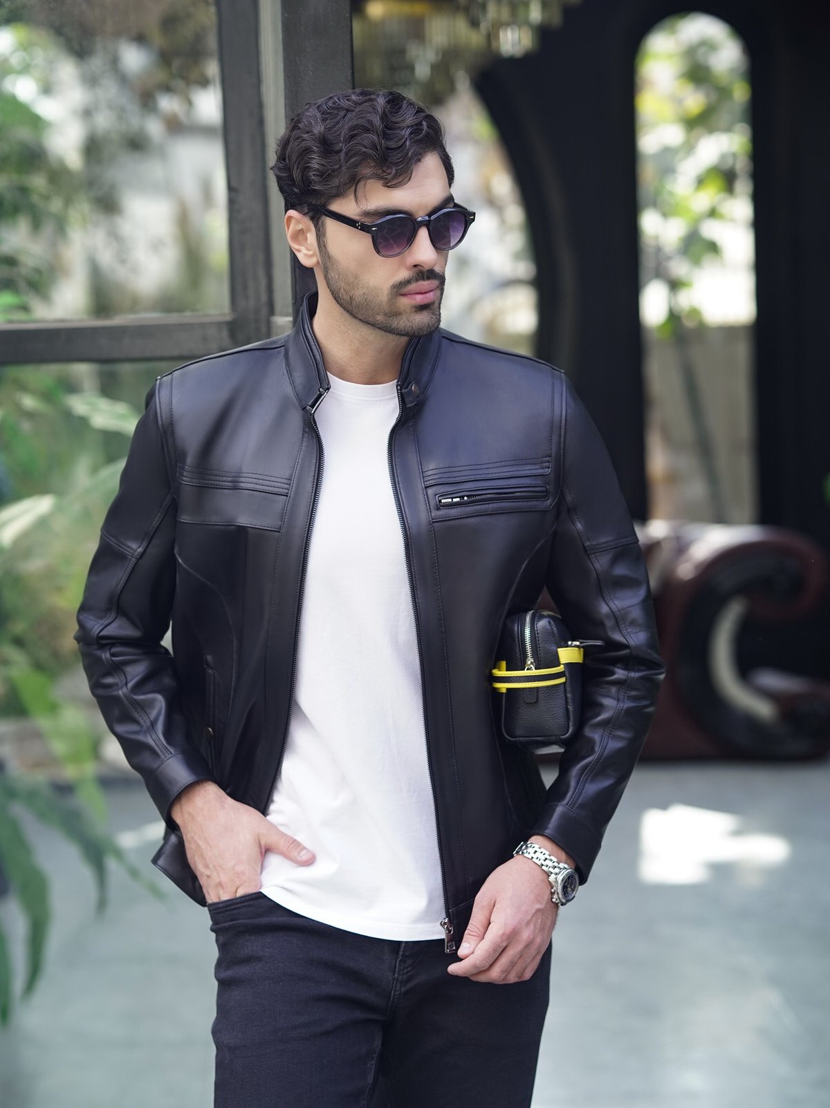 کاپشن مردانه چرم گوسفندی.6039