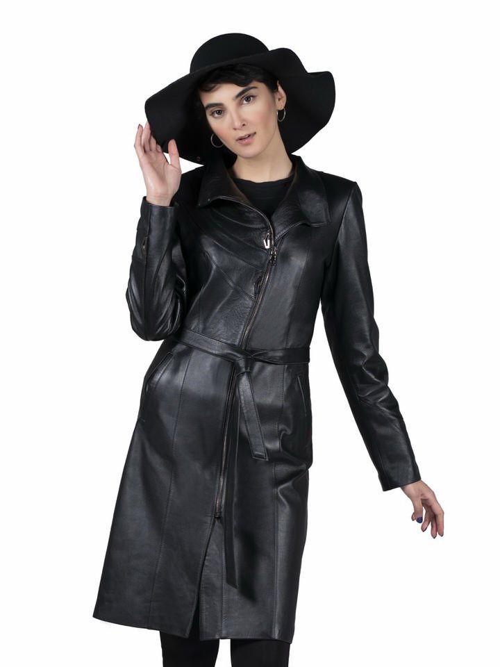 پالتو زنانه چرم گوسفندیT690