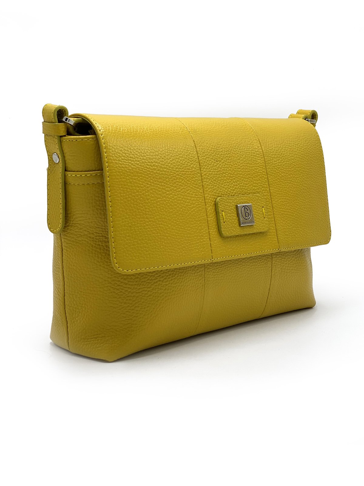 کیف زنانه چرم گاوی599 , زرد فلوتر