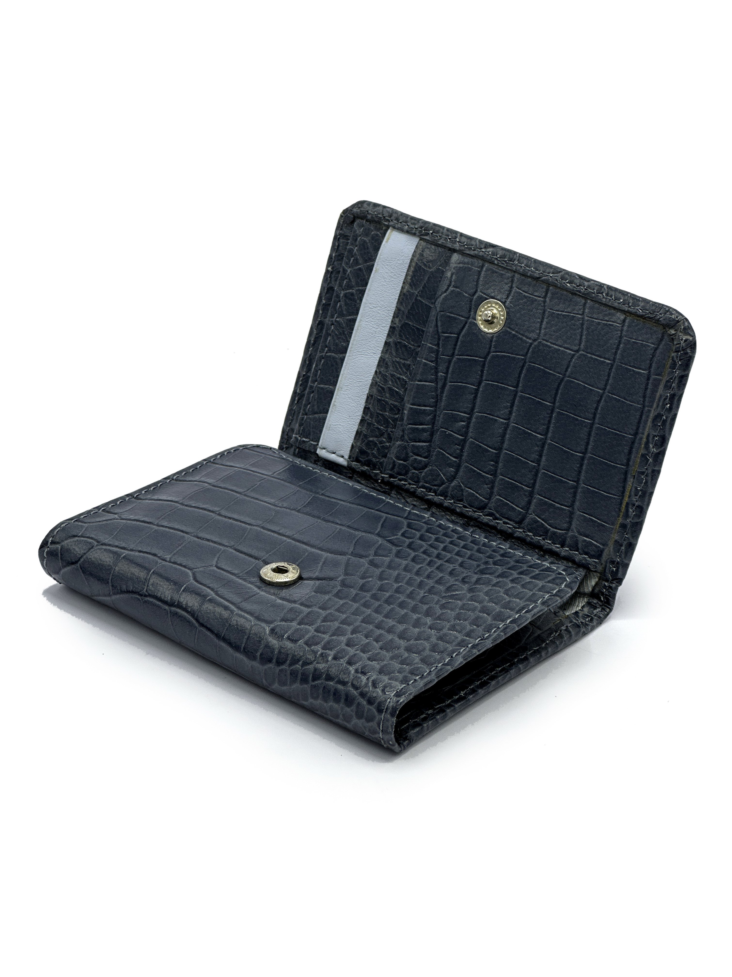 کیف پول چرم گاوی 308 طوسی کروکو