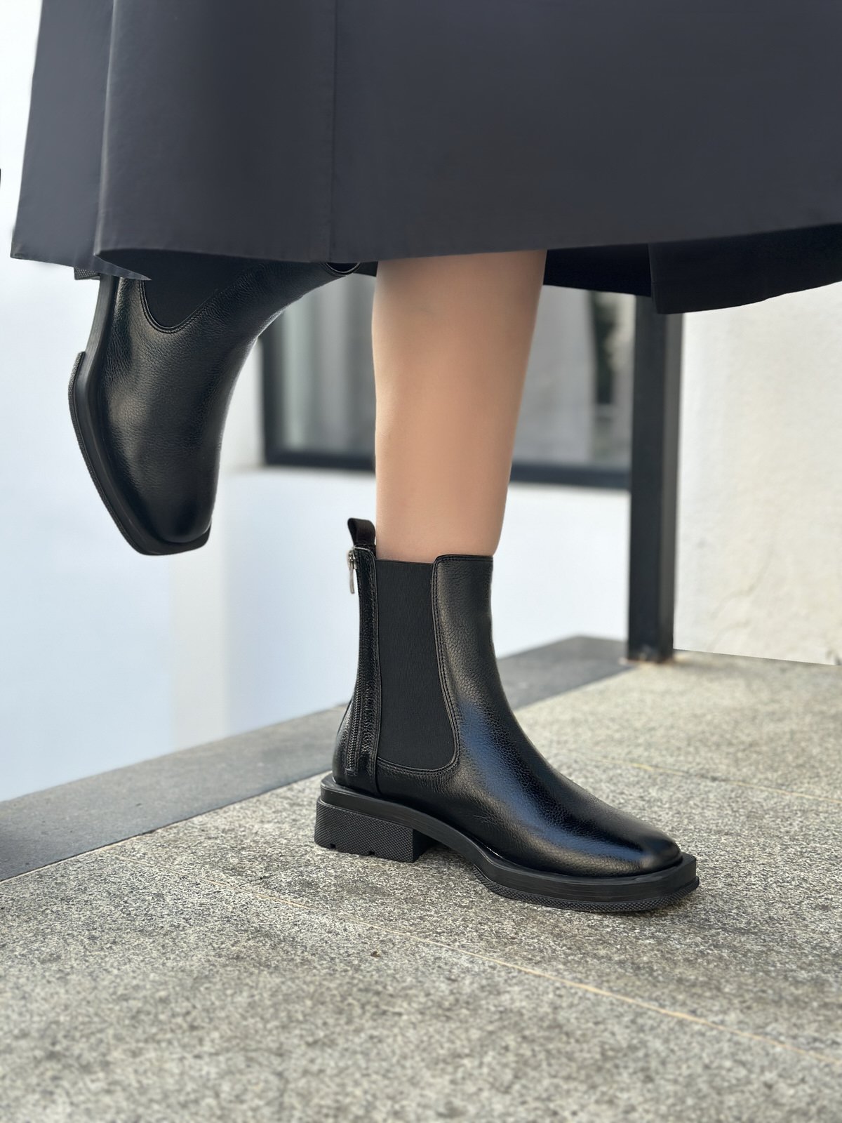 نیم بوت زنانه چرم گاوی.1008