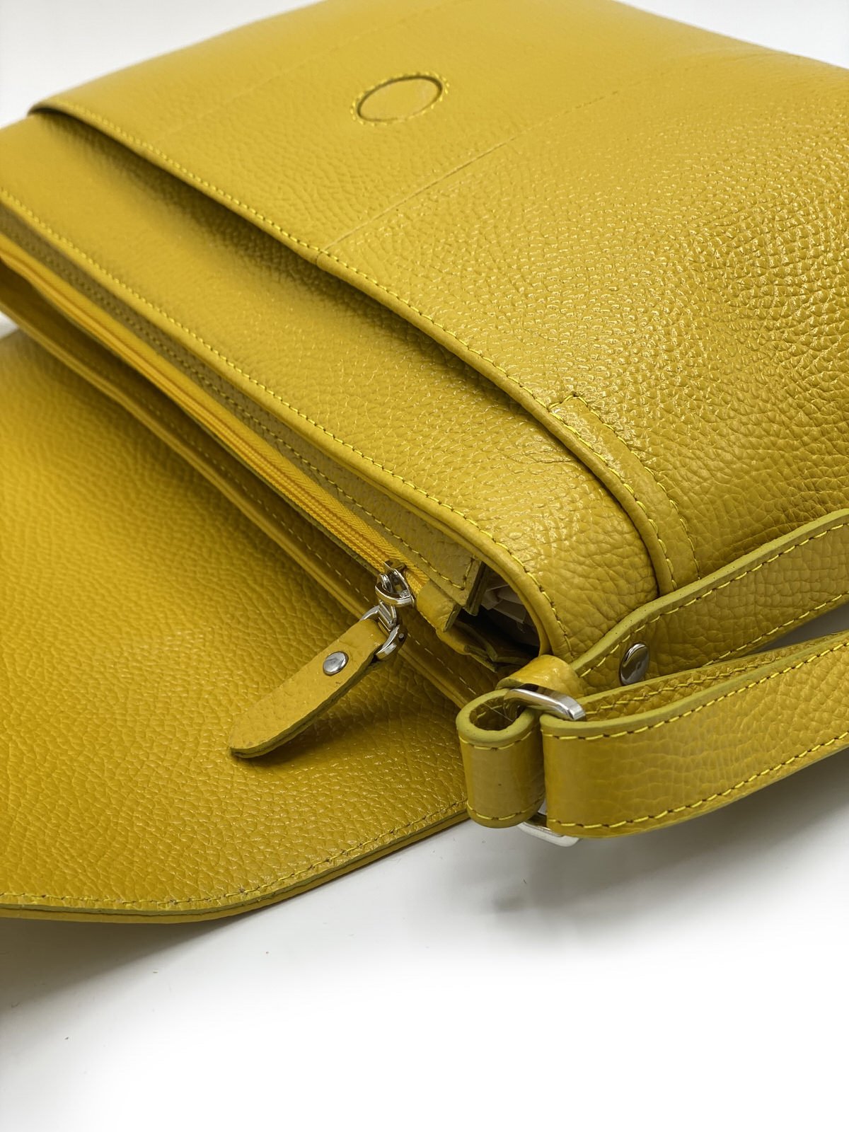 کیف زنانه چرم گاوی599 , زرد فلوتر
