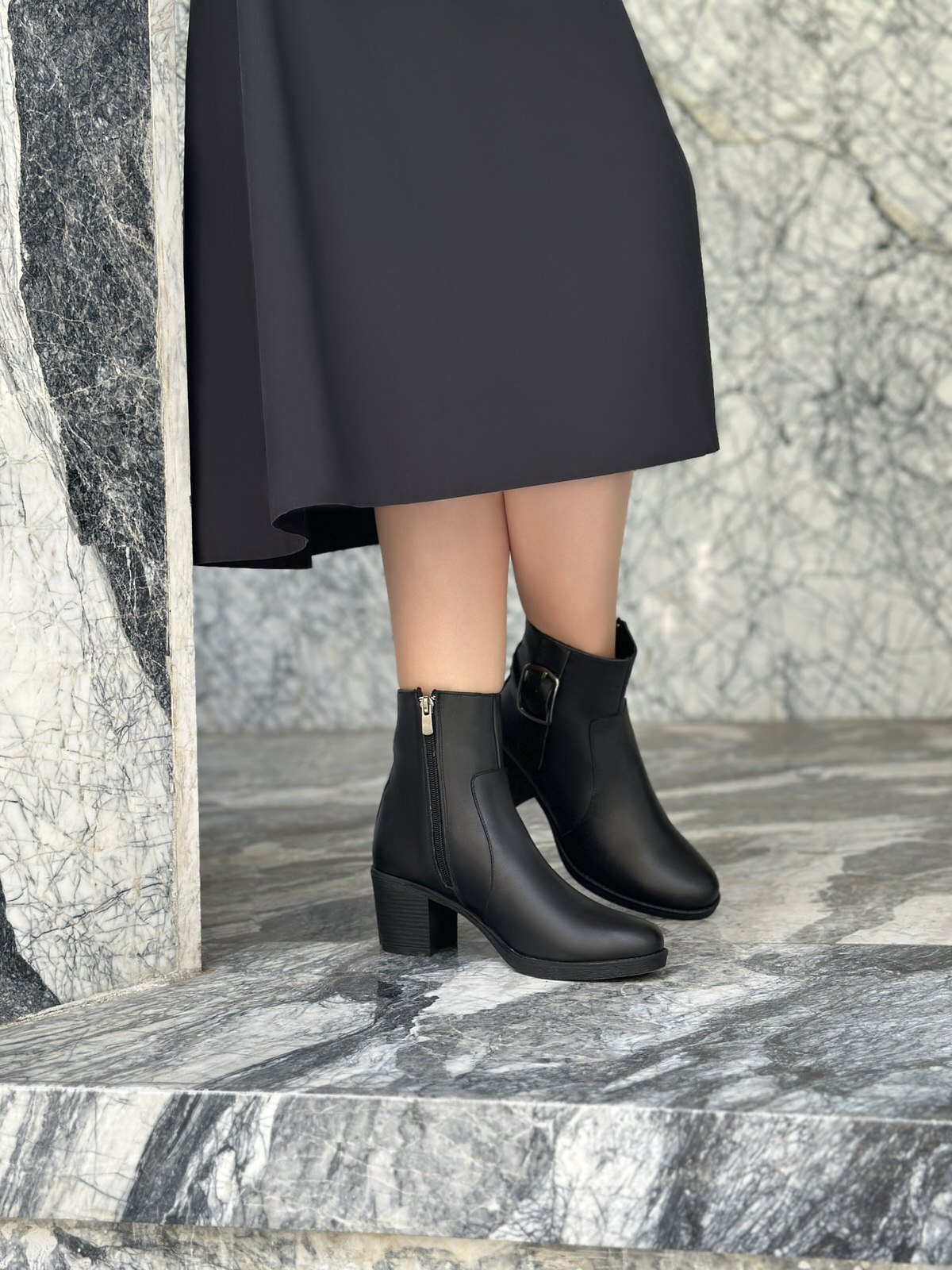 نیم بوت زنانه چرم گاوی.20340