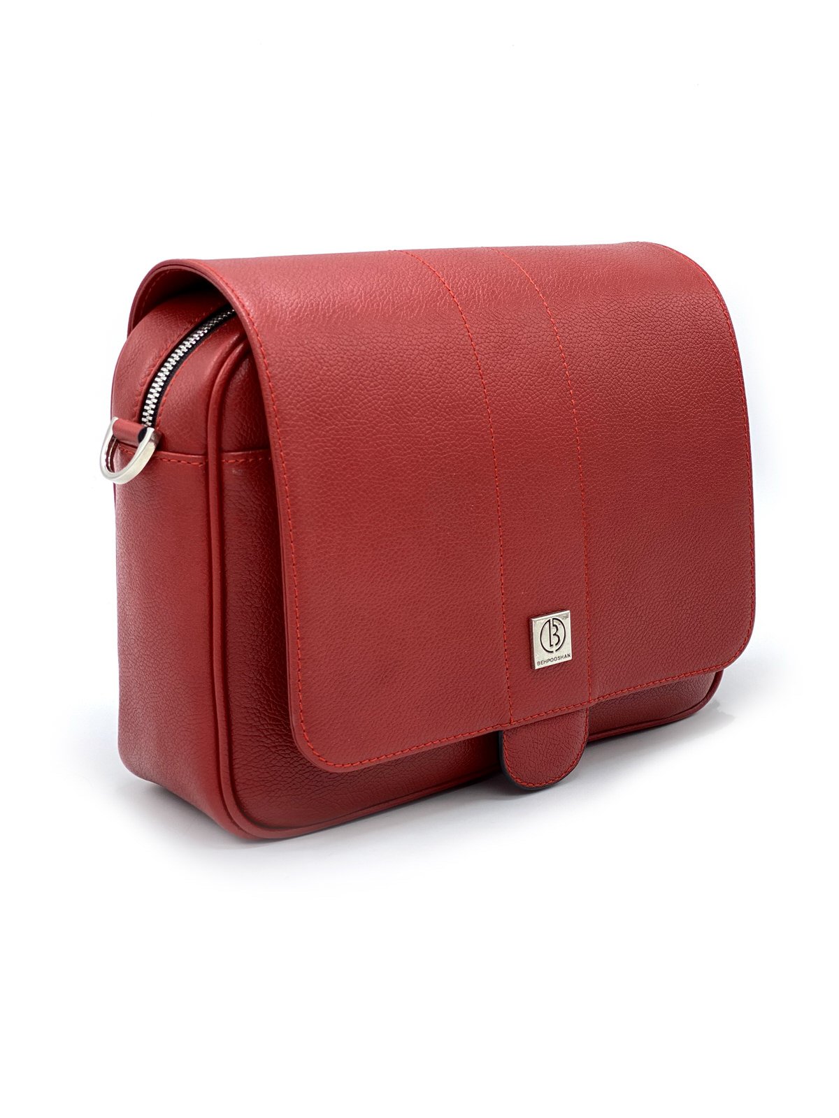 کیف زنانه چرم گاوی112 , قرمز فلوتر