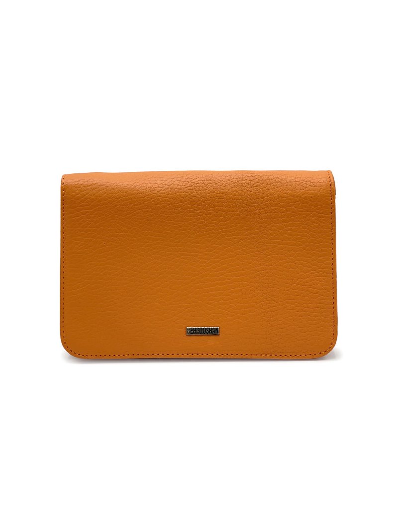 کیف زنانه چرم گاوی709 نارنجی فلوتر