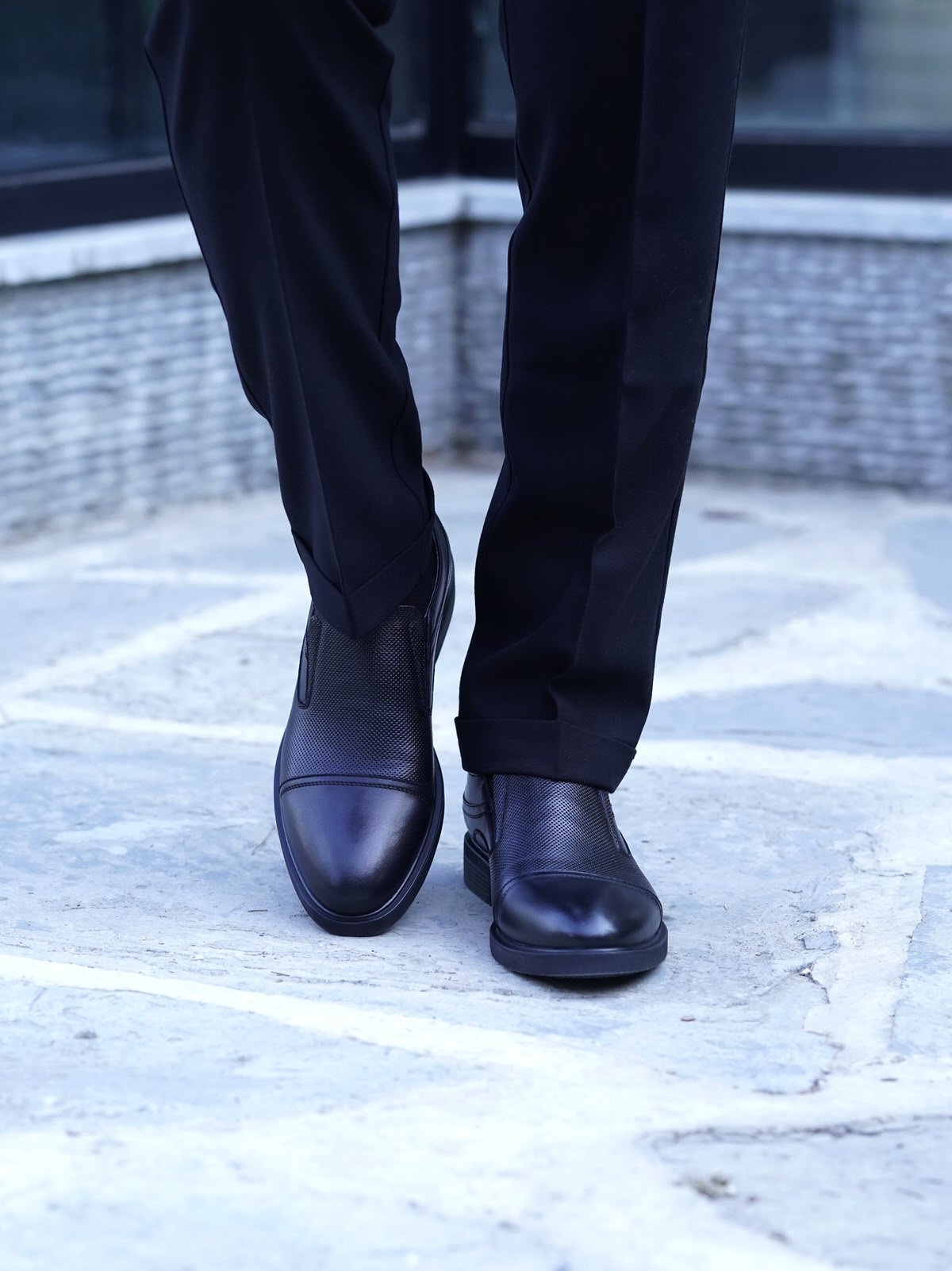 کفش مردانه چرم گاوی. بی بند2001