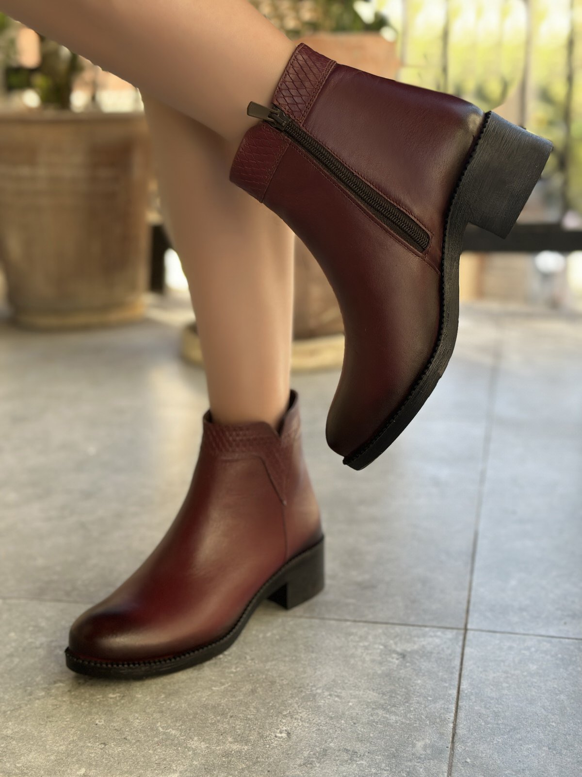 نیم بوت زنانه چرم گاوی.240628