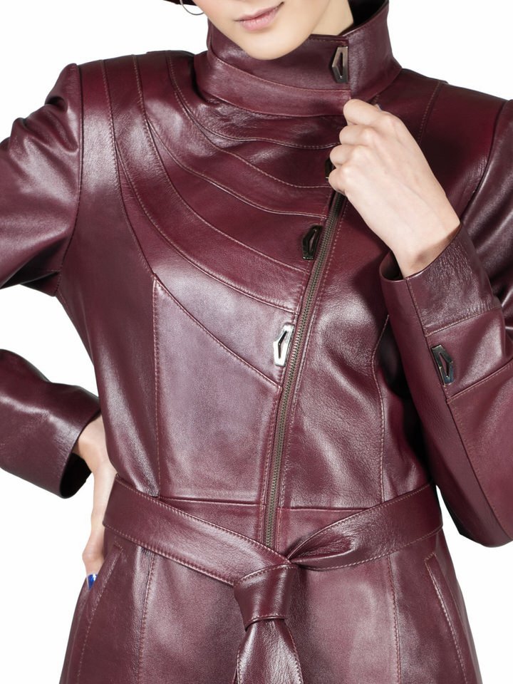 پالتو زنانه چرم گوسفندیT690