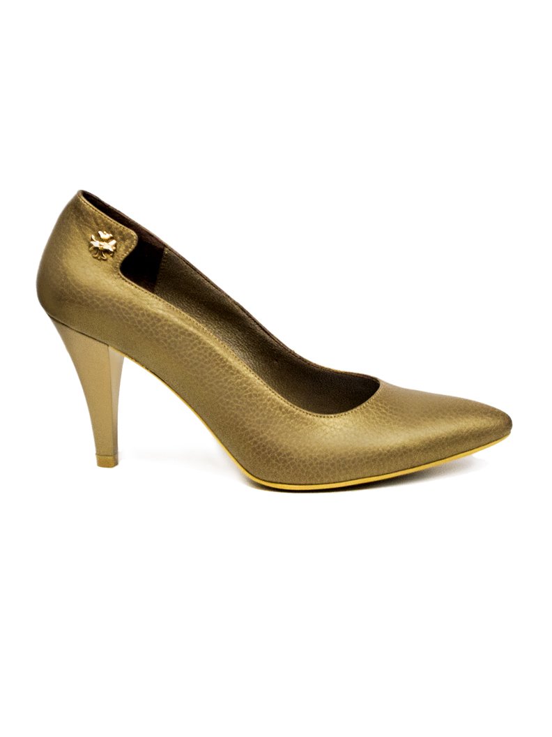 کفش زنانه چرم گاوی759. , ویزون طلایی