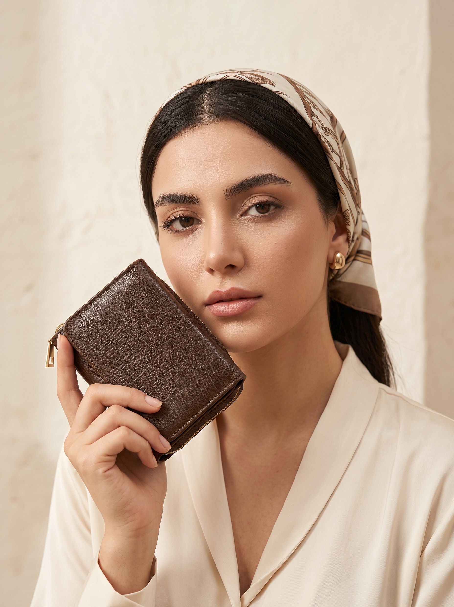 کیف پول چرم گاوی357 قهوه ای بوفالو