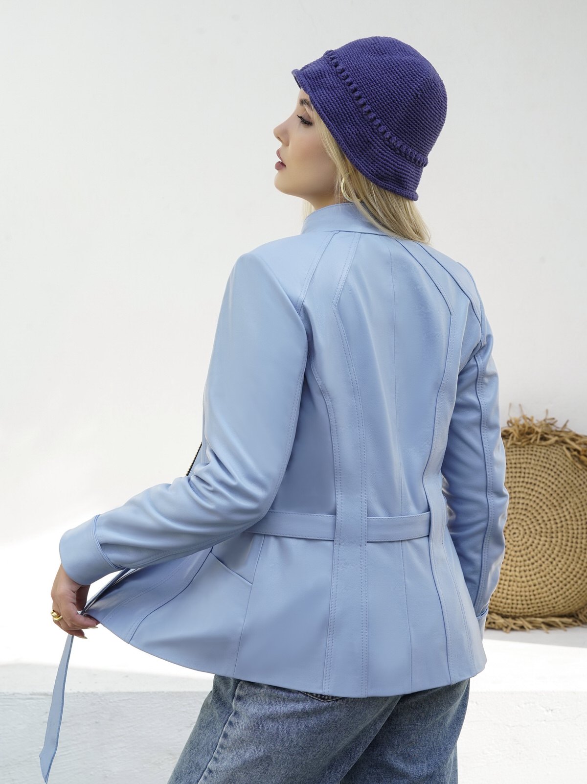 کاپشن زنانه چرم گوسفندی.N2022