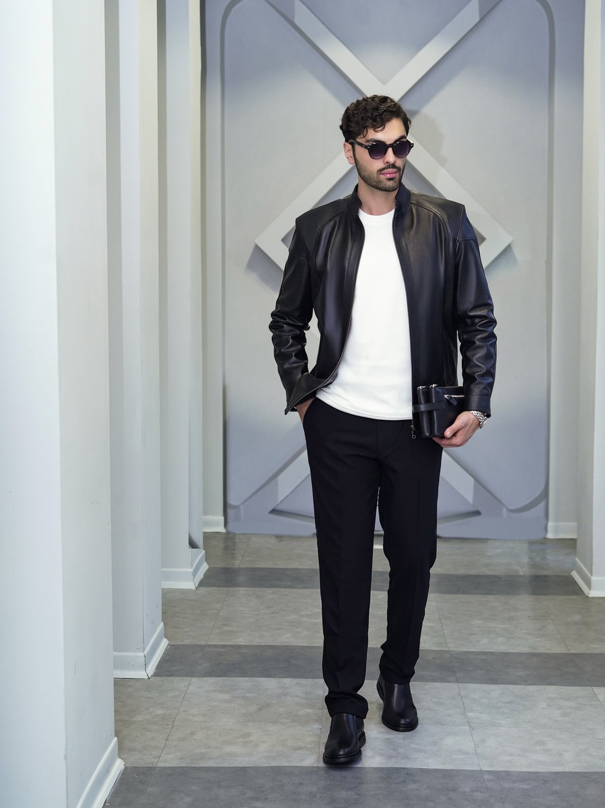 کاپشن مردانه چرم.Tn2040