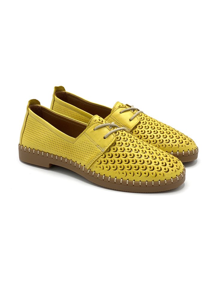 کفش زنانه چرم گاوی5353 , زرد