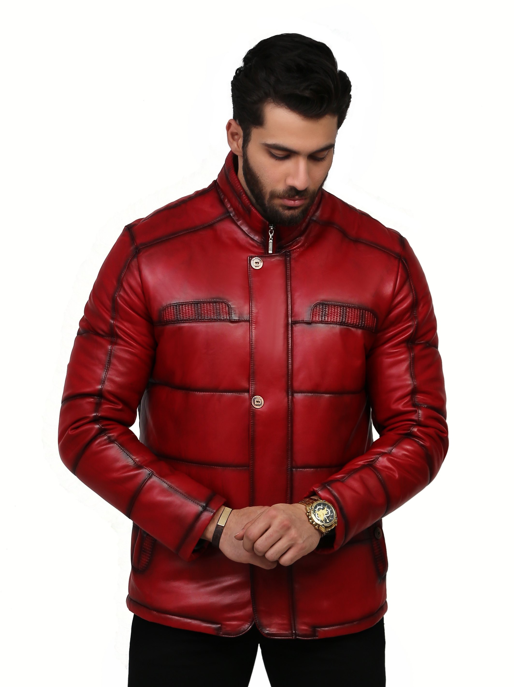 کاپشن مردانه چرم گوسفندی175