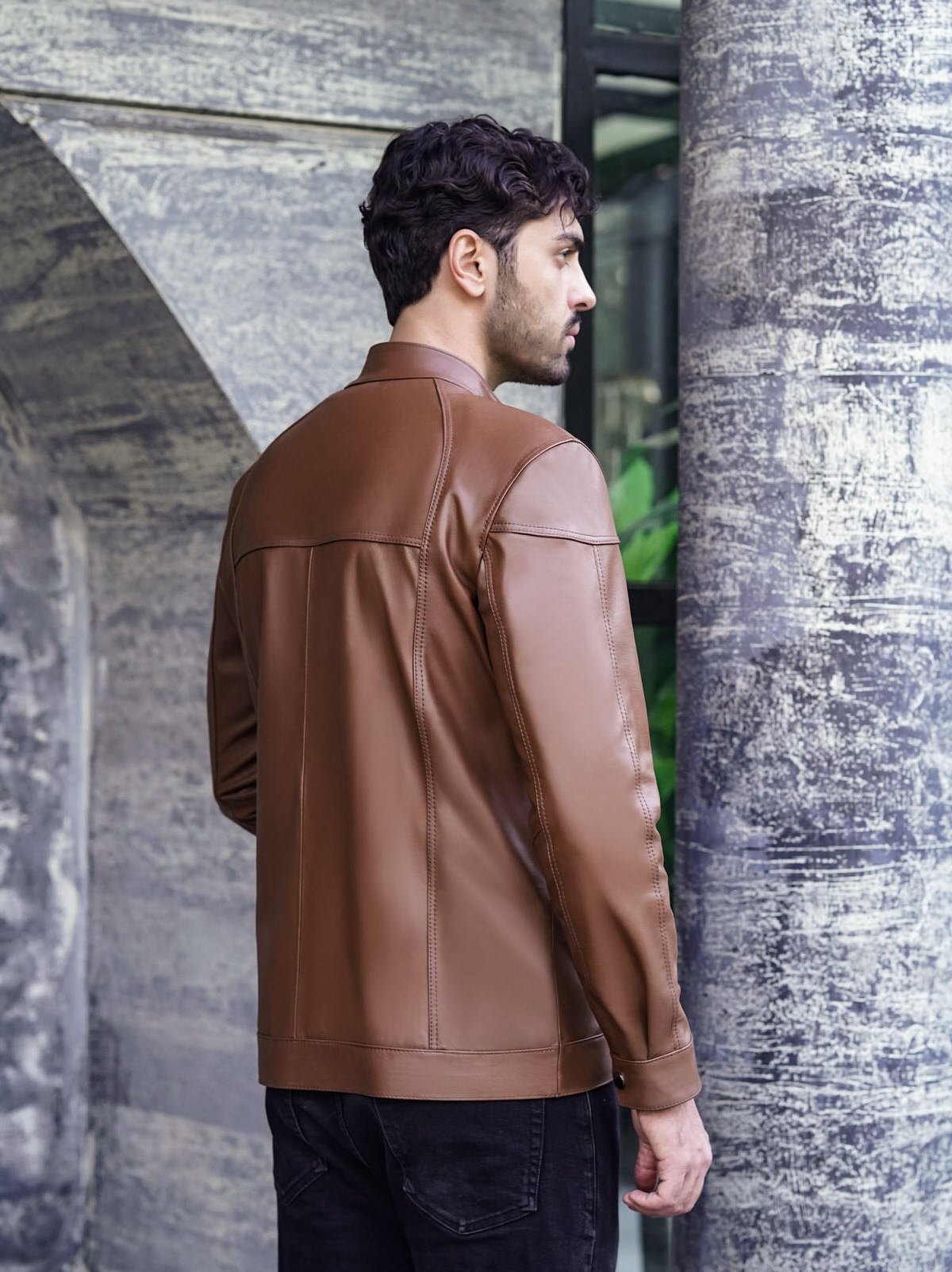 کاپشن مردانه چرم.T2040