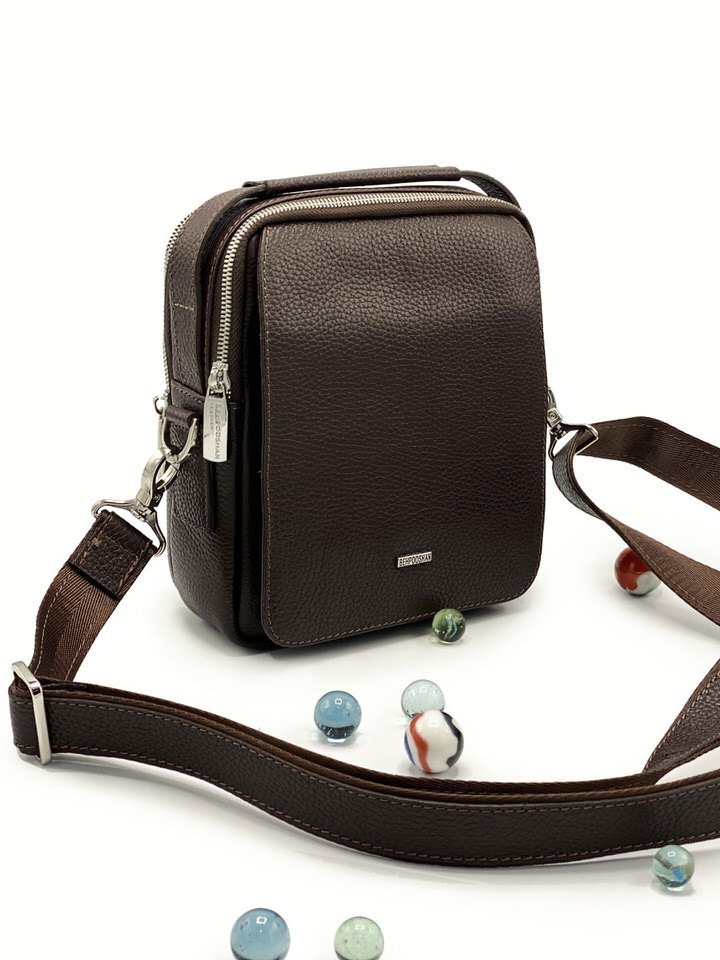 کیف دوشی چرم گاوی385