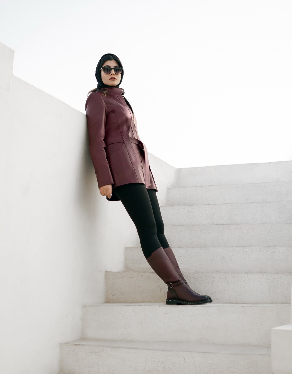 کاپشن زنانه چرم گوسفندی.640
