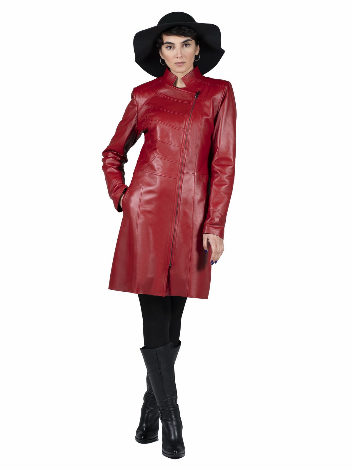 پالتو زنانه چرم گوسفندی.T680