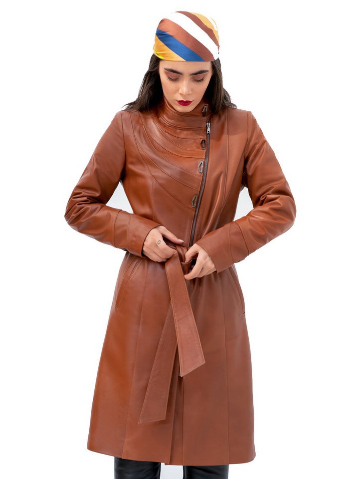 پالتو زنانه چرم گوسفندیT690