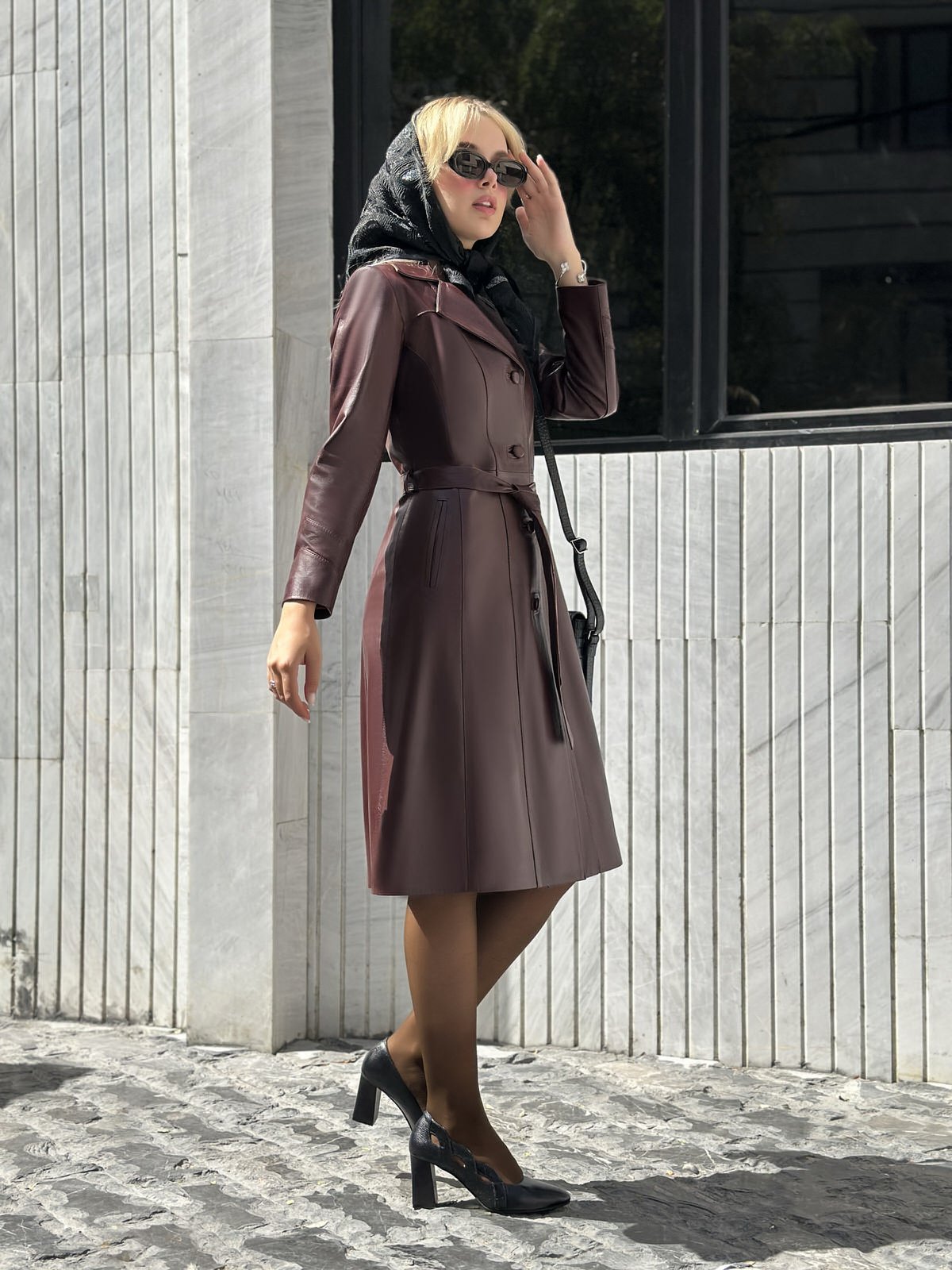 پالتو زنانه چرم گوسفندی.کلوش بلند920