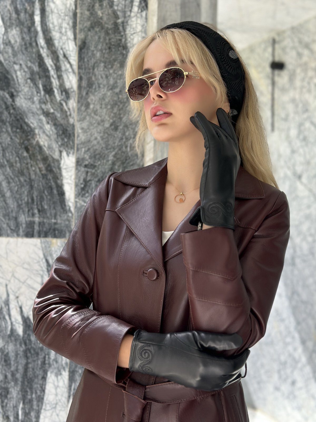 دستکش چرم زنانه.1140