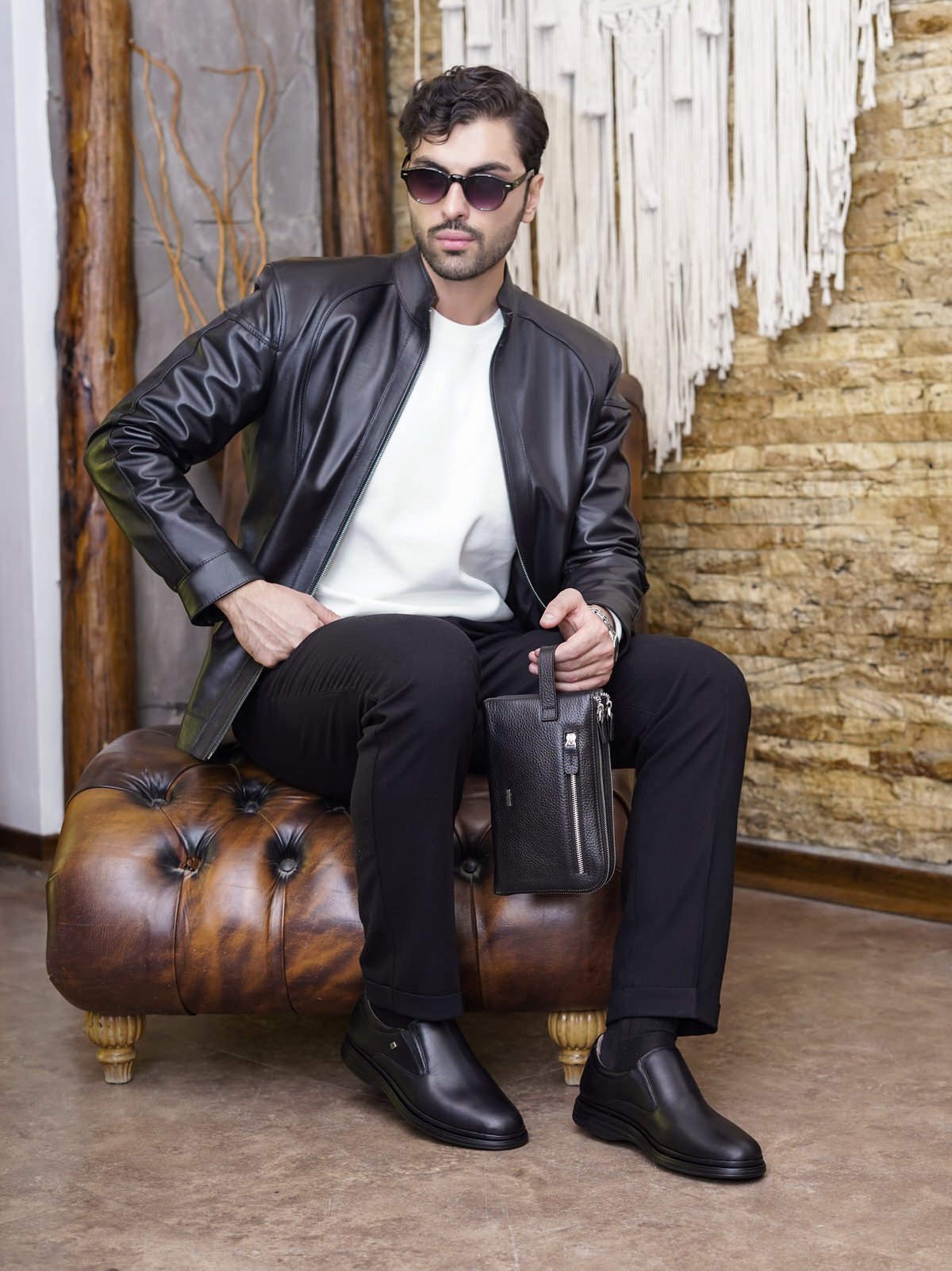 کفش مردانه چرم گاوی. بی بند842