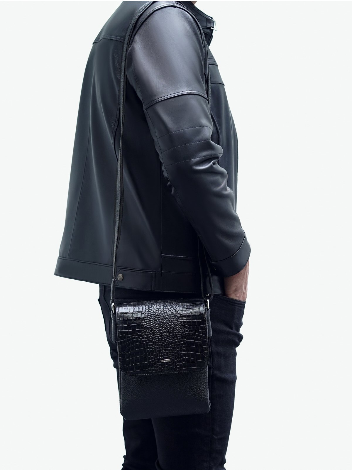 کیف دوشی چرم گاوی285