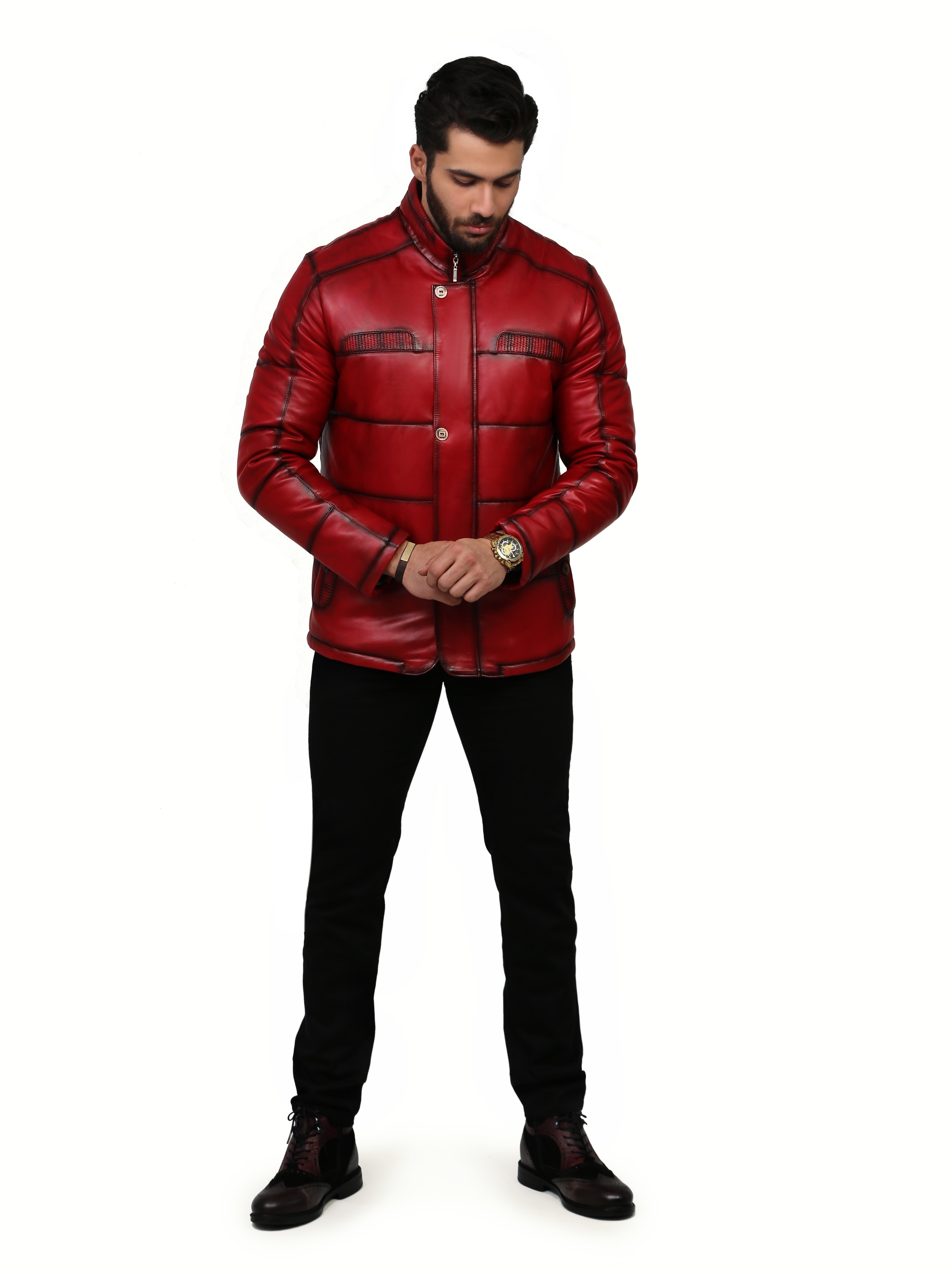 کاپشن مردانه چرم گوسفندی175