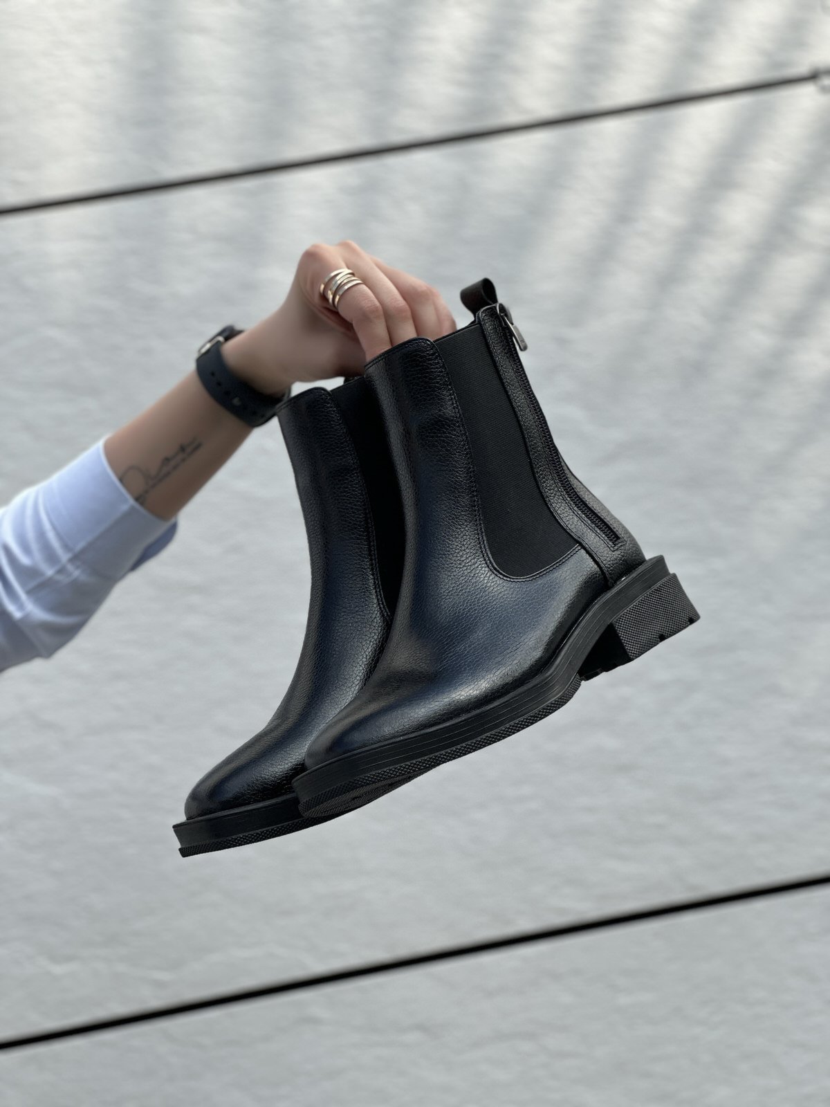 نیم بوت زنانه چرم گاوی.1008